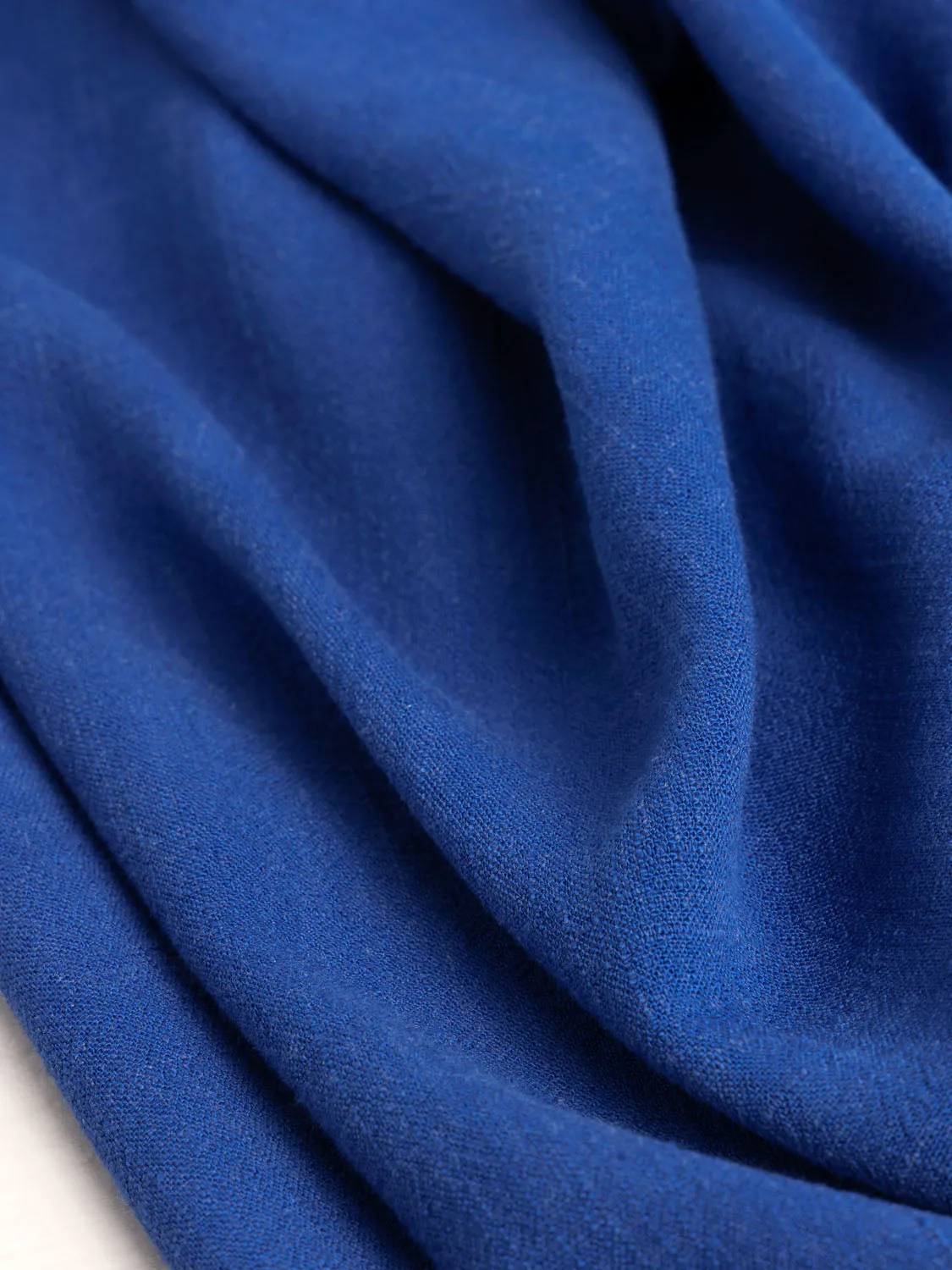 Textured Viscose Linen - Royal Blue - Swatch