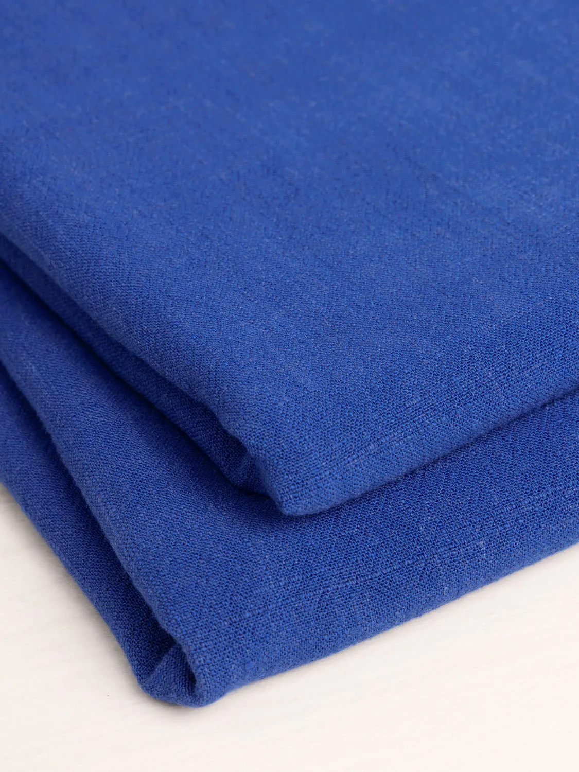 Textured Viscose Linen - Royal Blue - Swatch