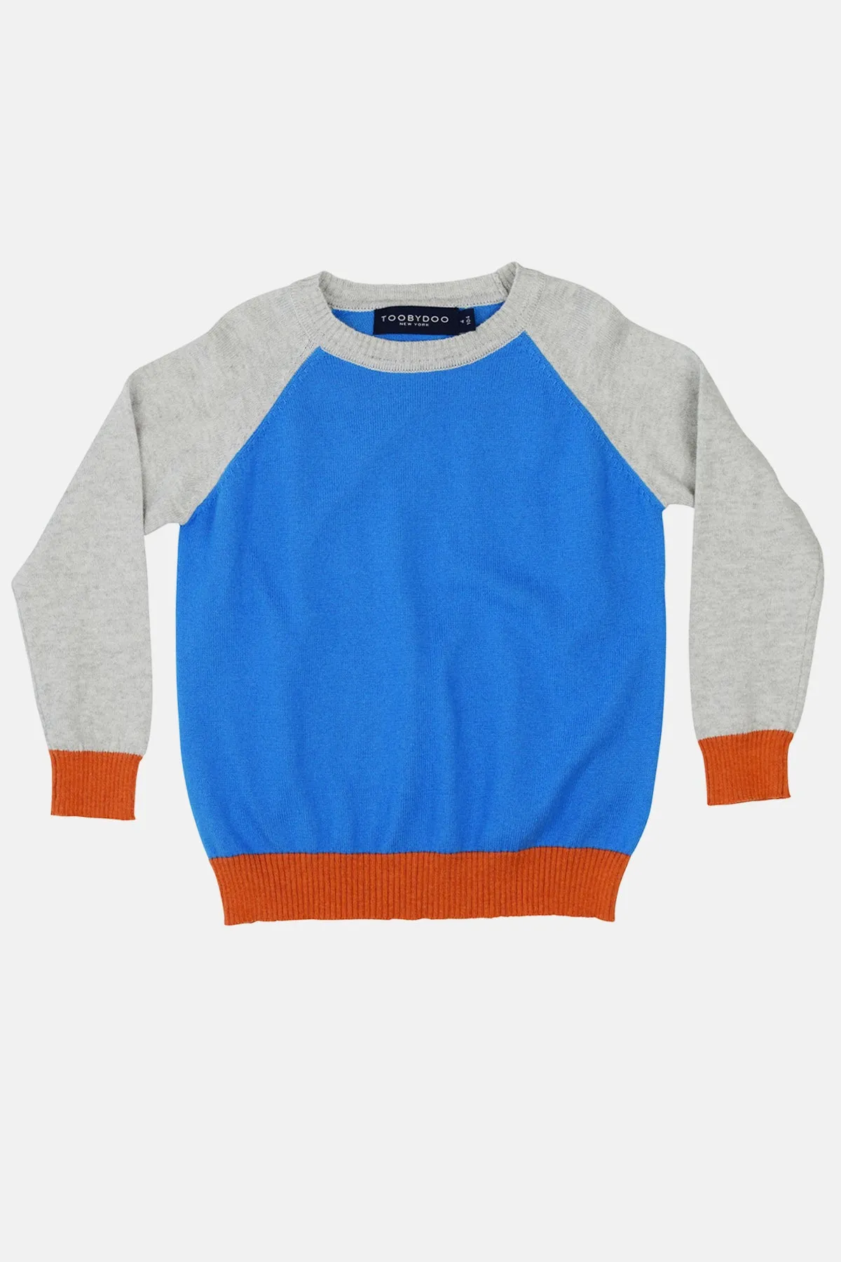 Toobydoo Boys Baseball Boys Sweater - Blue/Grey