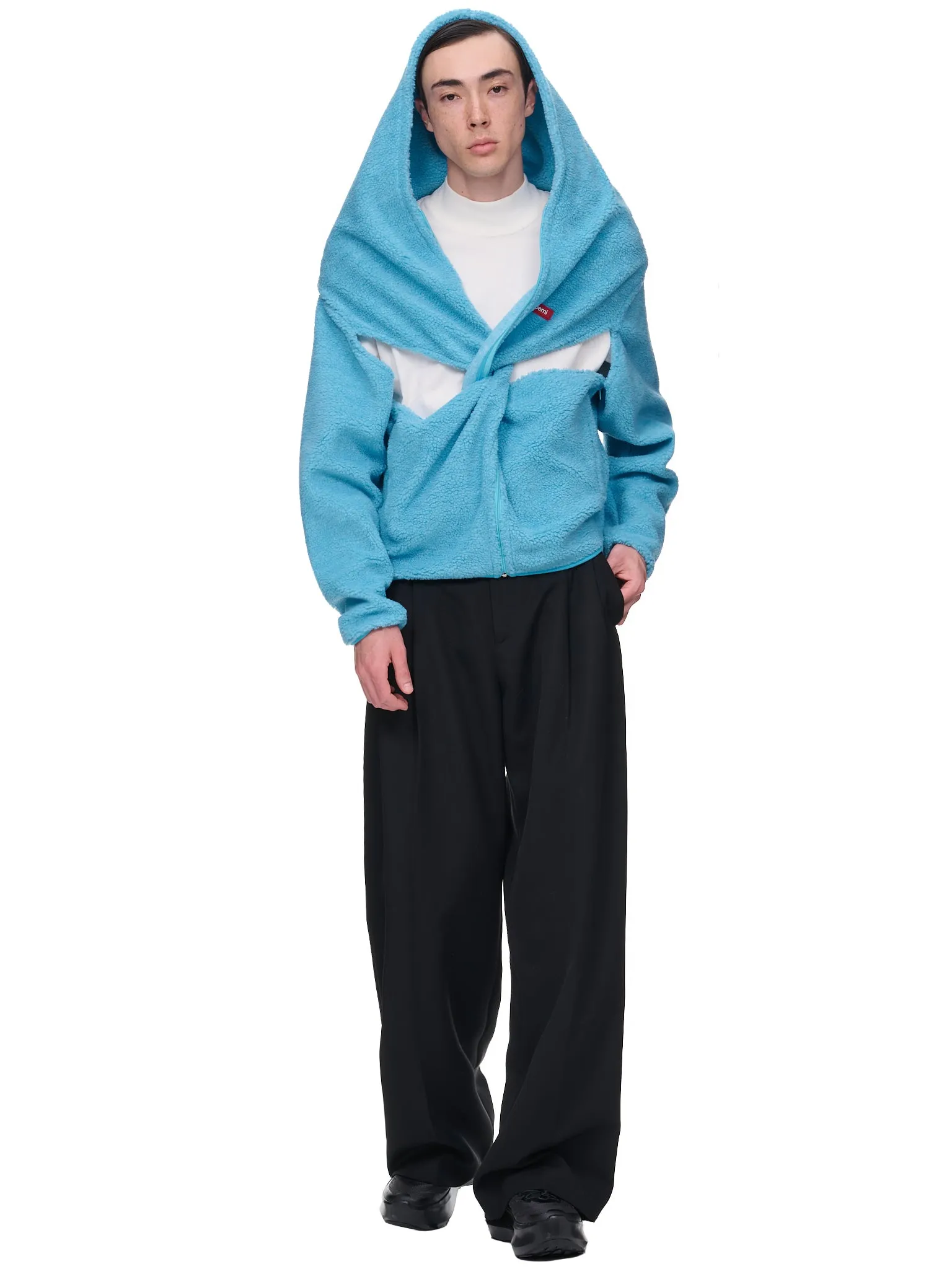 Twisted Cut-Out Hoodie (COPJS46274-TURQUOISE)