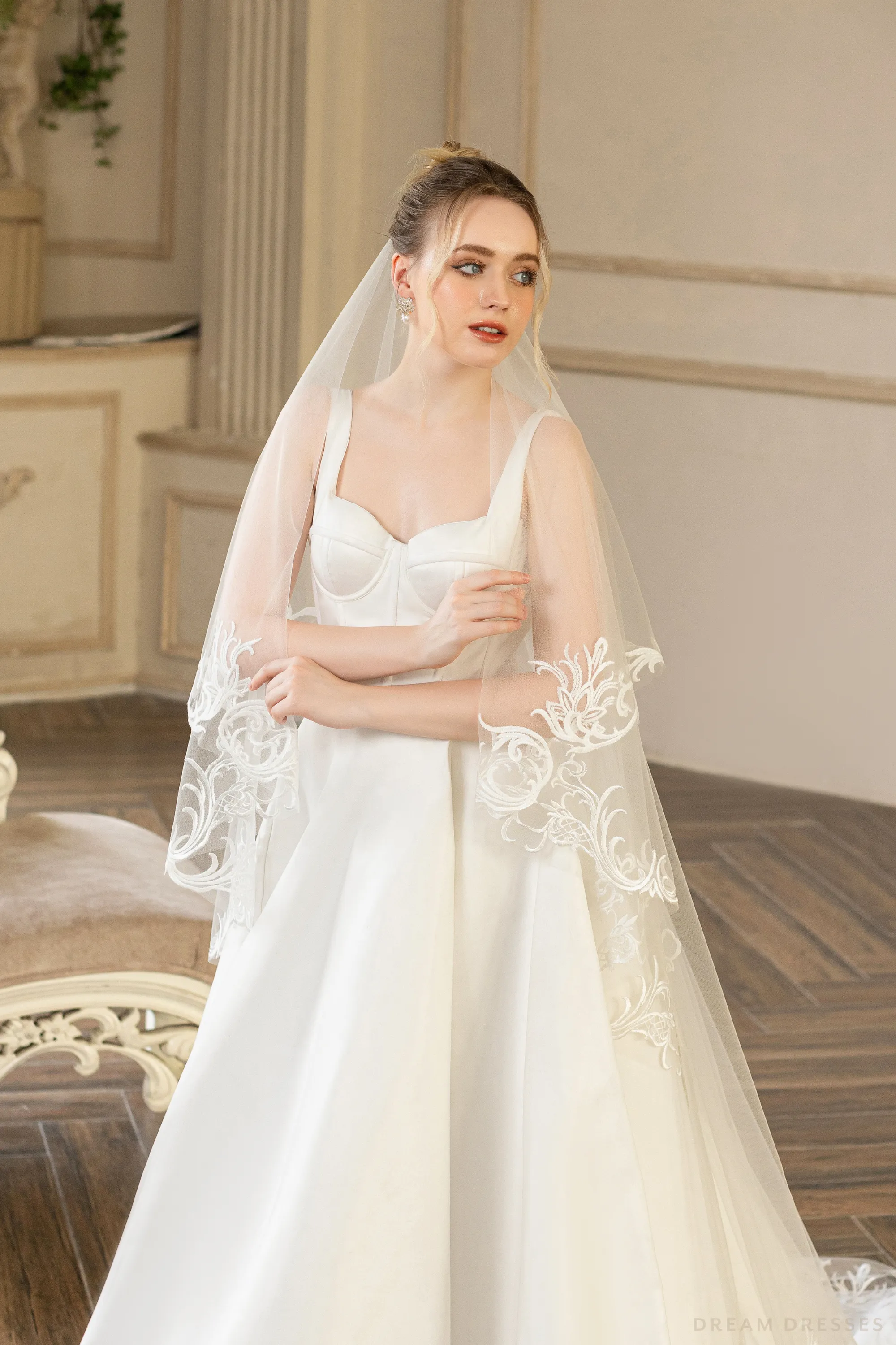 Two Layers Bridal Veil (#LENA)