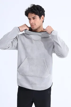 Unsiex Gray Fleece Hoodie