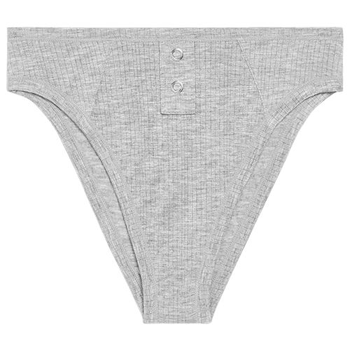 Whipped French Cut Brief in Heather Grey