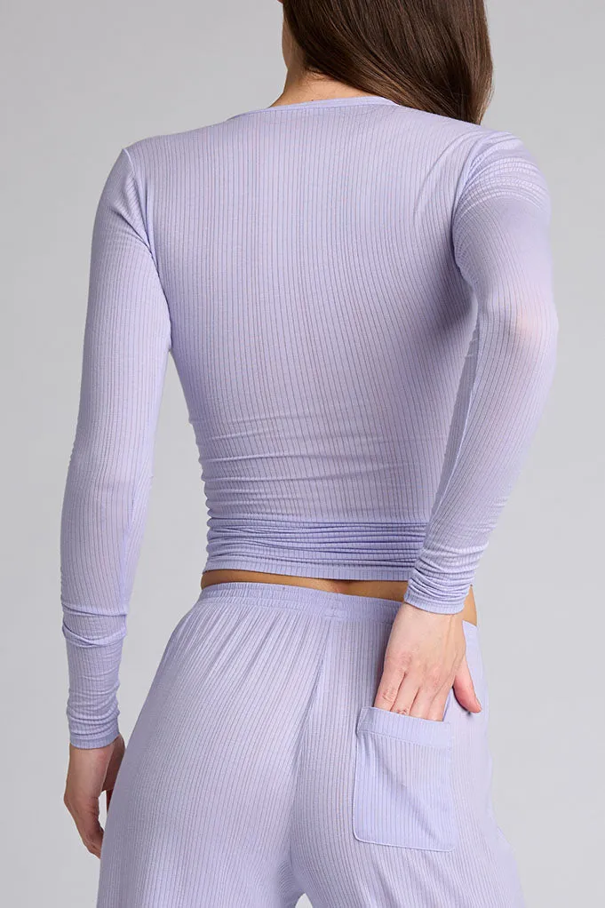 Whipped Henley in Violet