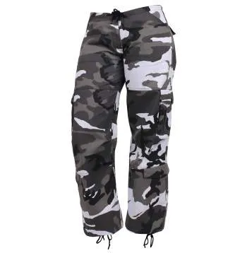 Women's Camo Vintage Style Paratrooper Fatigue Pants