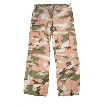 Women's Camo Vintage Style Paratrooper Fatigue Pants