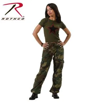 Women's Camo Vintage Style Paratrooper Fatigue Pants