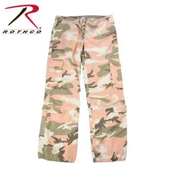 Women's Camo Vintage Style Paratrooper Fatigue Pants