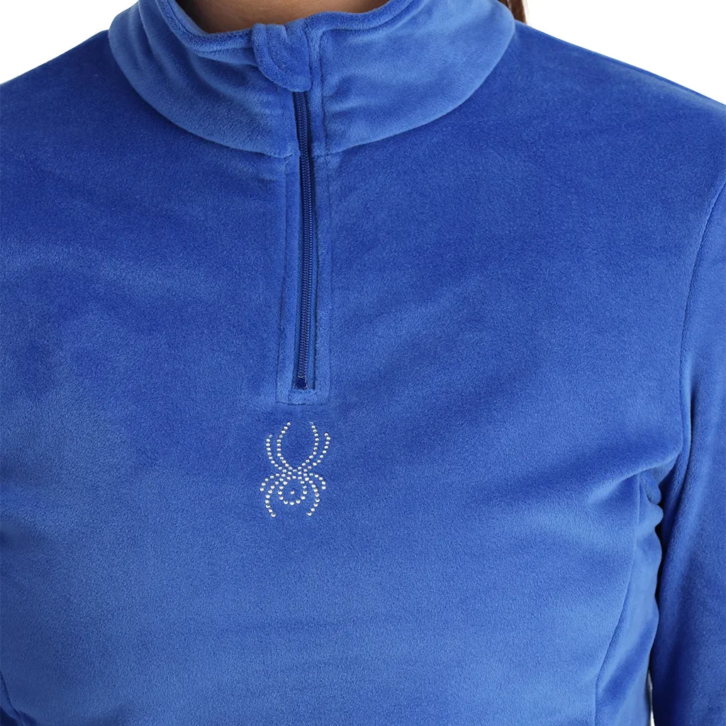 Womens Shimmer Bug Half Zip - Electric Blue