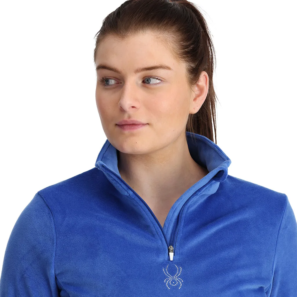 Womens Shimmer Bug Half Zip - Electric Blue